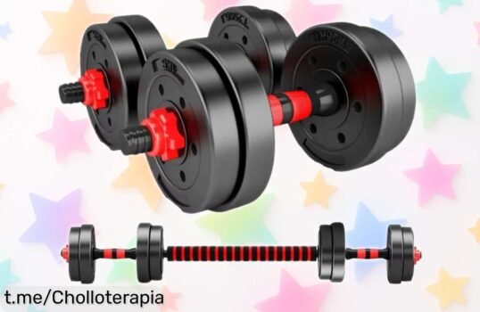 Juego de mancuernas ajustables 3 en 1 para entrenar en casa a un precio rebajado irresistible, ¡fortalece tu cuerpo mientras ahorras y siente la energía!