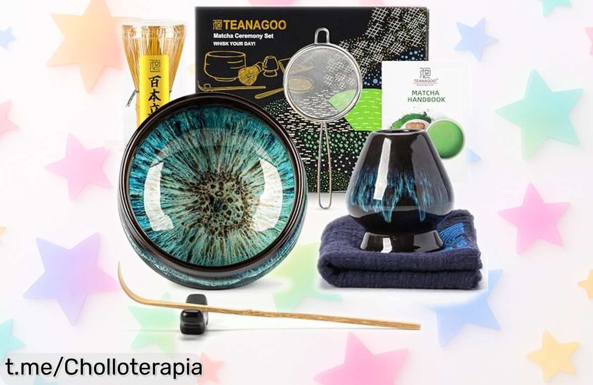 Juego de té japonés TEANAGOO Matcha: Pack completo con batidor y cuenco cerámico a un precio increíble que hará que disfrutes cada sorbo de tu ceremonia.¡No te lo pierdas!