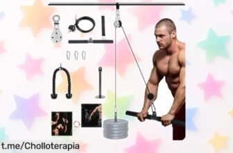 Kit de gimnasio ALLINLIFE con polea y accesorios a un precio regalado, ¡entrena bíceps y tríceps en casa sin complicaciones y siente la fuerza hoy mismo!