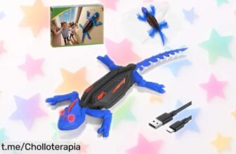 Lagarto teledirigido Gecko Radio Control que escala paredes y techos, diversión nocturna con LEDs rojos ¡Vivencias emocionantes para los peques al mejor precio!