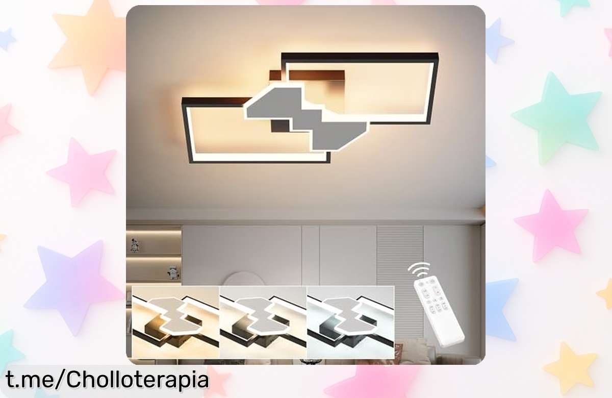 Lámpara de techo Baerolc con mando y diferentes modos: ¡una oferta que parece un regalo para transformar tu salón o dormitorio! No te quedes sin ella, ¡hazla tuya ya!