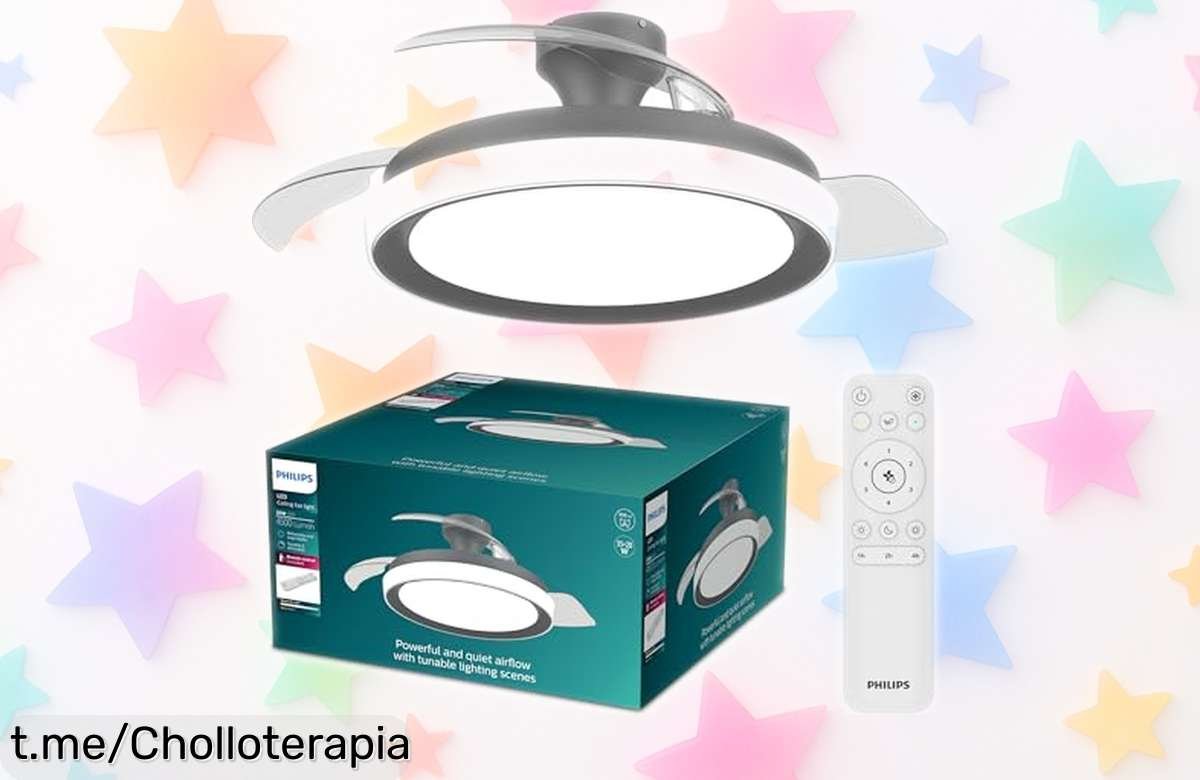 Lámpara de techo con ventilador Philips Bliss que ilumina y refresca tu hogar mientras disfrutas del control total desde el sofá, una oferta brutal que no puedes dejar pasar.