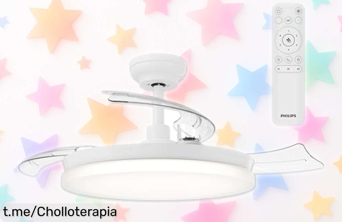 Lámpara de techo con ventilador Philips Solr: luz ajustable y frescura en casa a un precio que no podrás creer, ¡no te lo pierdas!