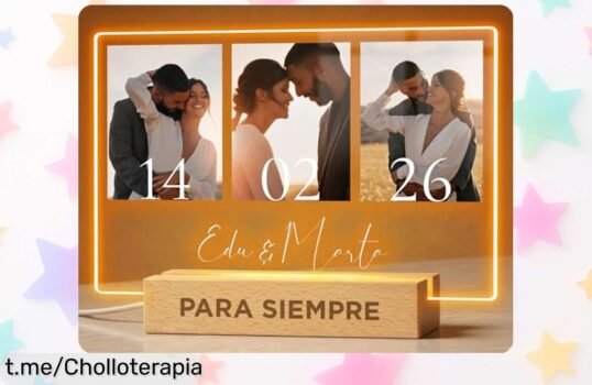 Lámpara personalizada con fotos y luces LED para darle magia a tu rincón especial; ¡regala este ofertón único que ilumina sonrisas de manera impresionante!
