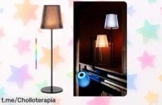 Lámpara portátil recargable LuminexDesigns con luz cálida y RGB, ¡aprovecha este chollazo sin cables a un precio loco que iluminará tus momentos!