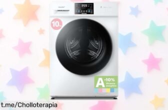 Lavadora COMFEE’ CFP03EW100WHL de 10 kg con vapor, ¡un ofertón que elimina olores y lava en solo 15 minutos! Aprovecha esta caída de precios antes de que se acabe.