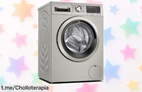 Lavadora-secadora Bosch WNA1341XES que lava y seca hasta 5 kg con programas que cuidan la ropa, ¡última oportunidad de llevarte este ofertón para hacer tu vida más fácil!