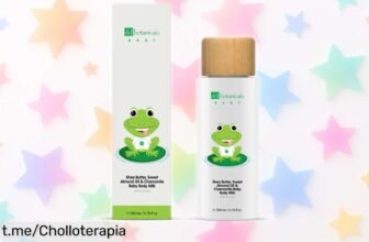 Leche corporal para bebés Dr. Botanicals con almendras y manzanilla, piel suave al instante por un precio tirado que no puedes dejar pasar ahora mismo