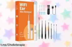 Limpiador de oídos con cámara HD Xylla: ¡ofertón tirado de precio que cuida tus oídos! Con 12 orejeras y herramientas pro, date el lujo de escuchar mejor hoy mismo.