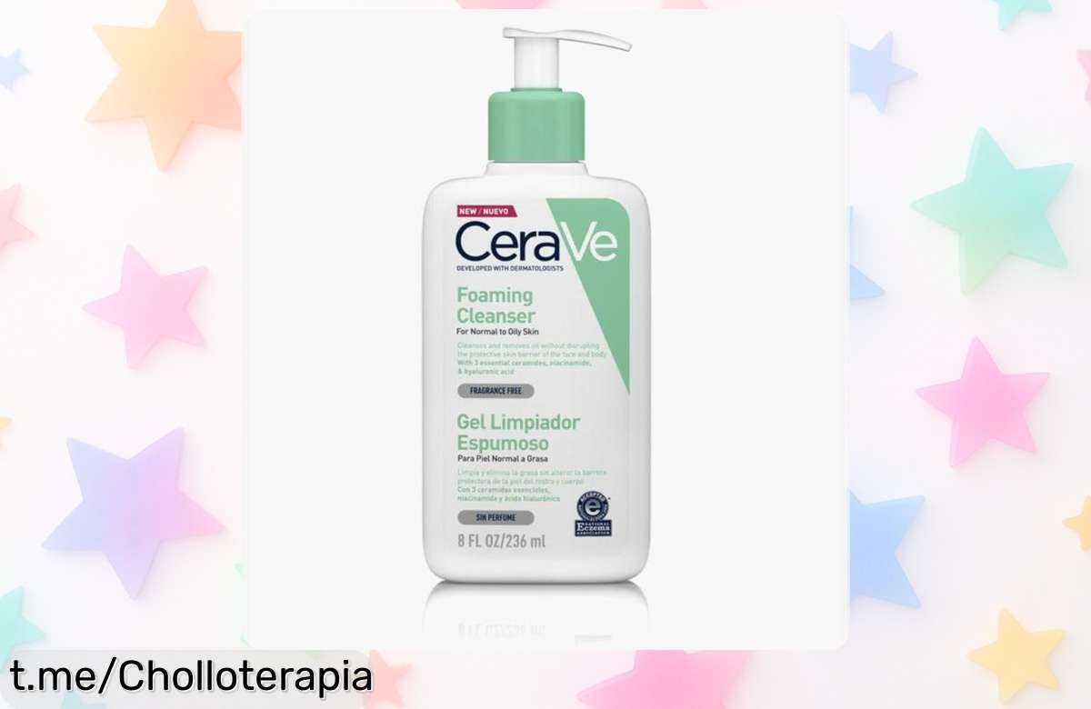 Limpiador facial espumoso CeraVe que cuida tu piel fresca y limpia por un precio de locura, aprovecha este ofertón y dile adiós a las preocupaciones en tu rutina diaria.