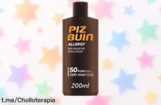 Loción solar PIZ BUIN Allergy FPS 50: protegiendo tu piel sensible con este ofertón que no podrás dejar pasar, disfruta del sol sin preocupaciones y dale a tu piel el cuidado que merece.