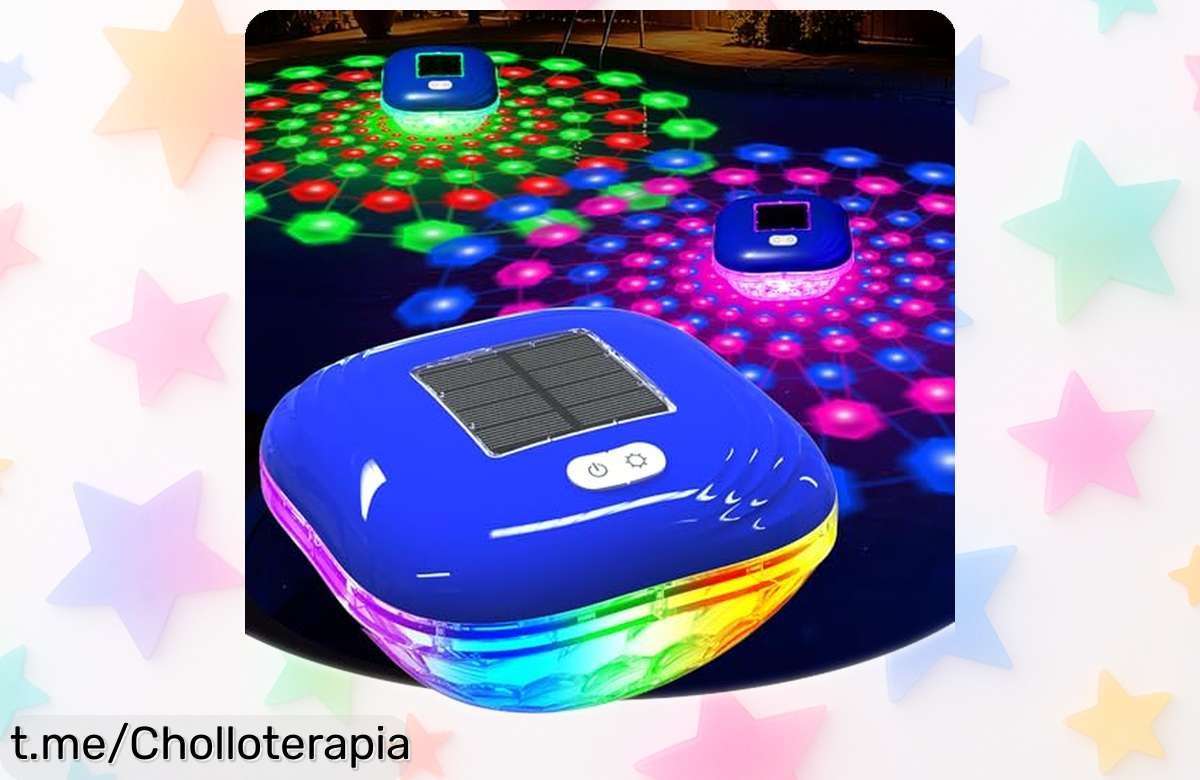 Luces flotantes solares Luxfero para piscina: encienden solas y dan vida a tus fiestas, ¡aprovéchalas antes de que se agoten!