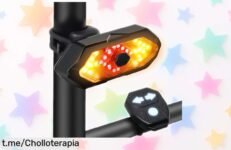 Luz trasera para bici con mando a distancia y funciones de intermitente, ¡super chollo! Hazte notar en las calles y pedalea seguro. No te la pierdas, ¡es tu oportunidad brillante ya!