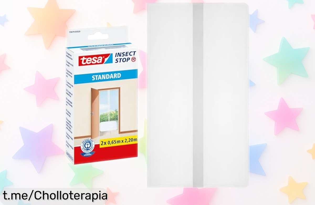 Malla para puertas tesa TE556790002003: montaje fácil y a medida, ¡aprovecha este chollo que te otorga aire fresco sin insectos en casa!