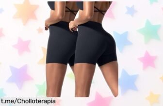 Mallas cortas deportivas VOENXE para mujer en pack de 2, ¡un chollazo que realza tu figura y aguanta cualquier entreno! No te quedes sin ellas.