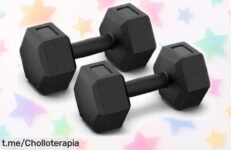 Mancuernas hexagonales ALLINLIFE en pack de 2 a un precio regalado, entrena en casa y ponte fuerte sin complicaciones, ¡no pierdas esta oportunidad única para mejorar!