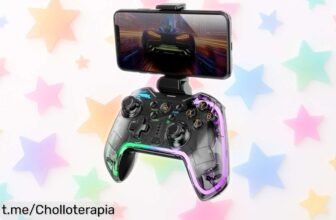 Mando Bluetooth Mars Gaming MGPBT2 con vibración y luces RGB a precio loco, ¡juega sin cables por horas con comodidad que no puedes dejar pasar!