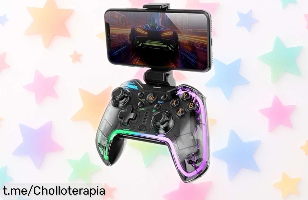 Mando Bluetooth Mars Gaming MGPBT2 con vibración y luces RGB a precio loco, ¡juega sin cables por horas con comodidad que no puedes dejar pasar!