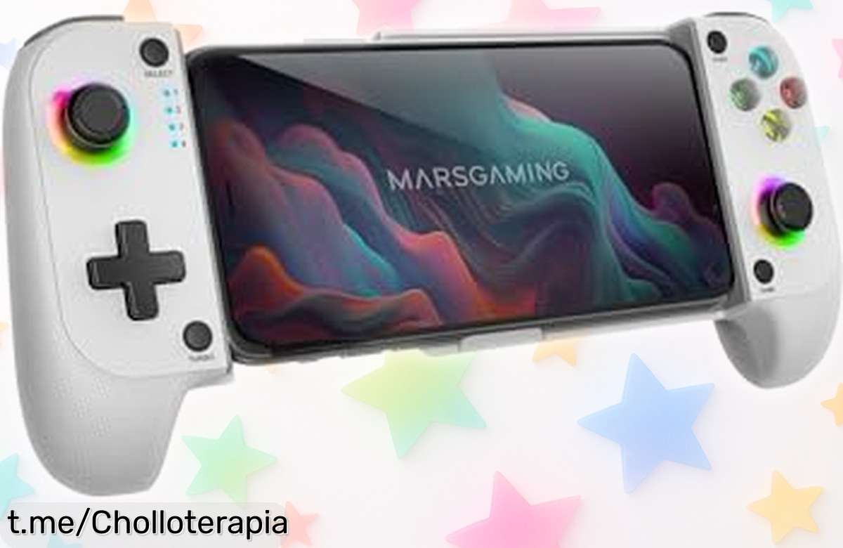 Mando Bluetooth Mars Gaming MGPX 2 en 1 con luces RGB y vibración, ¡super chollo que no vas a encontrar todos los días! Aprovecha este precio loco antes de que se acabe.