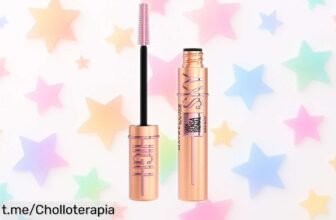 Máscara de pestañas Maybelline Sky High, ¡alargador y volumizador hasta 24h! No pierdas esta oferta genial para tus ojos que brillan con luz propia.