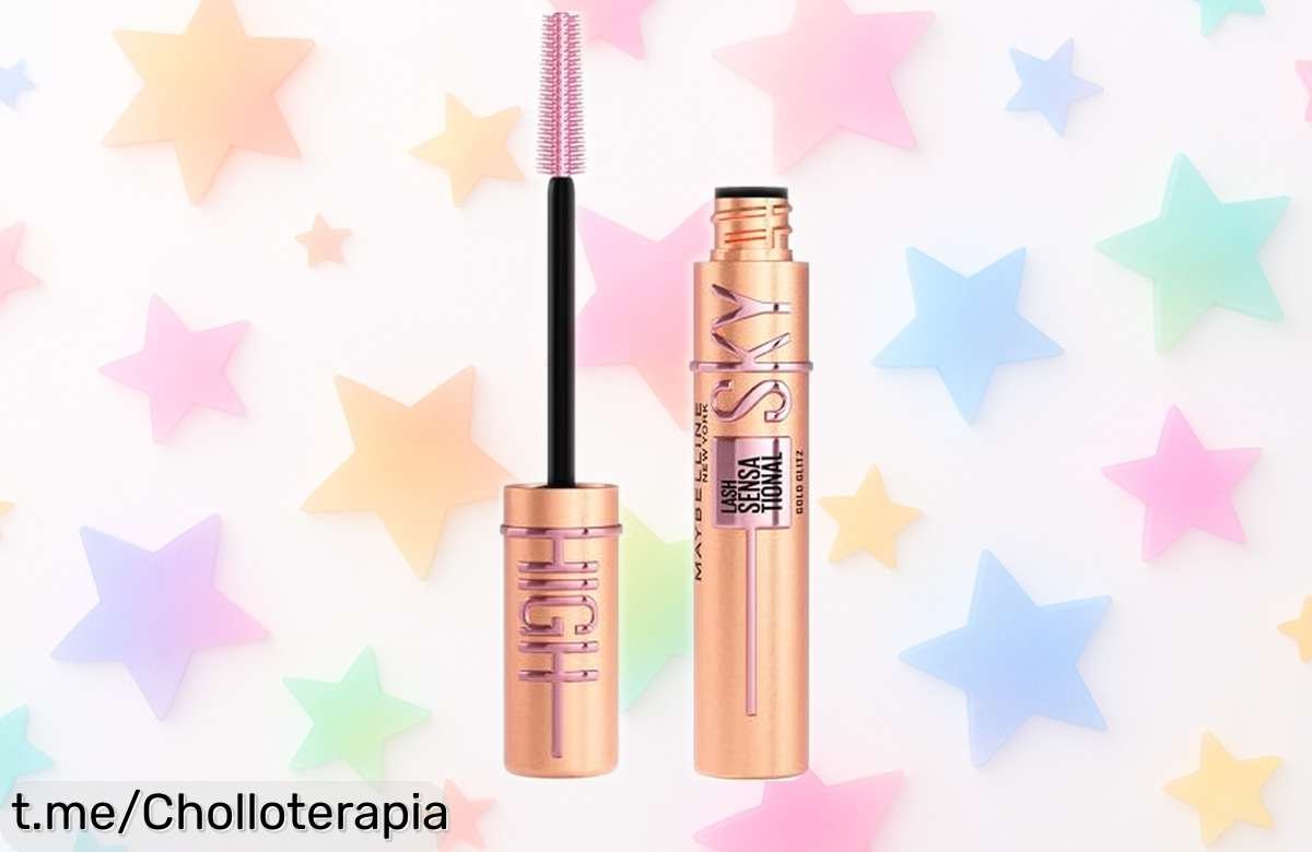 Máscara de pestañas Maybelline Sky High, ¡alargador y volumizador hasta 24h! No pierdas esta oferta genial para tus ojos que brillan con luz propia.