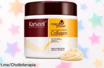 Mascarilla capilar de colágeno Karseell, ¡deja tu pelo estropeado como nuevo! Super chollo con ingredientes naturales para un cabello suave y sedoso. No esperes más y consíguela ya.