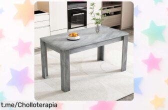 Mesa de comedor rectangular enorme con patas robustas: ¡ofertón que transformará tus comidas familiares en momentos inolvidables!