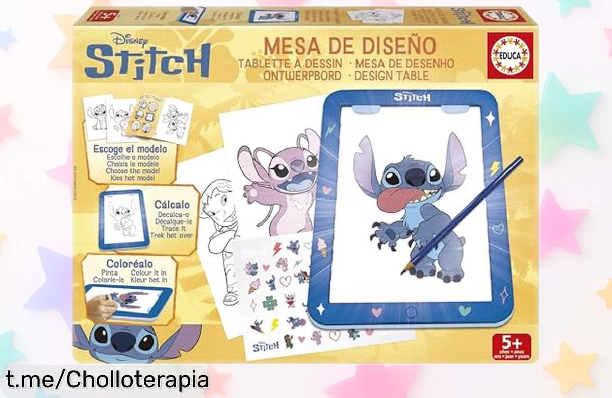 Mesa de dibujo creativa Educa con luz e fichas Disney a un precio increíble, ¡deja volar la imaginación de tus peques mientras juegan y aprenden!