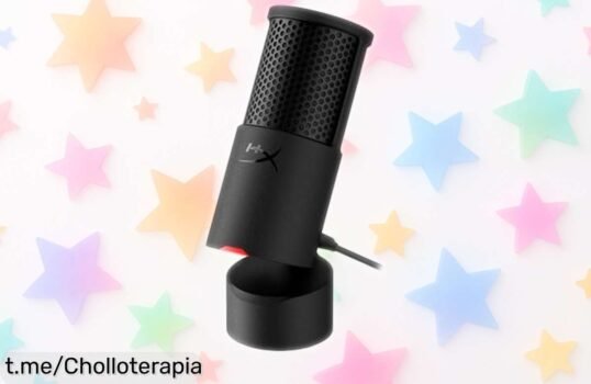 Micrófono USB condensador HyperX Solocast 2: Suena de lujo en tus directos y podcasts, ahora a precio loco. ¡No dejes pasar esta oportunidad única para brillar!