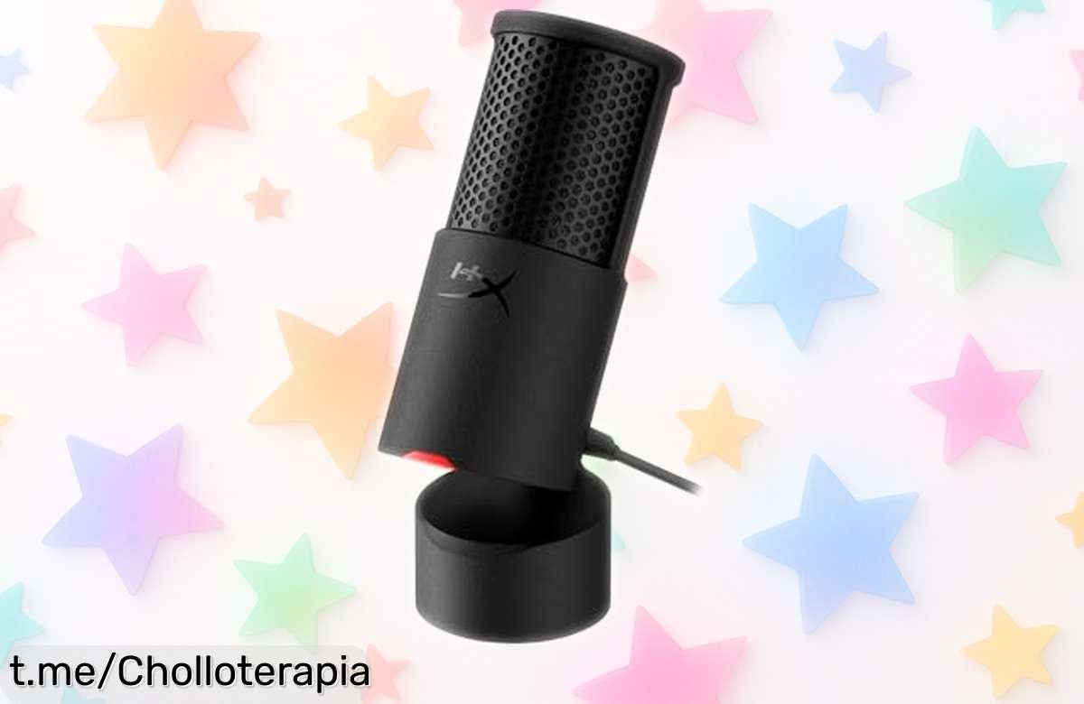 Micrófono USB condensador HyperX Solocast 2: Suena de lujo en tus directos y podcasts, ahora a precio loco. ¡No dejes pasar esta oportunidad única para brillar!