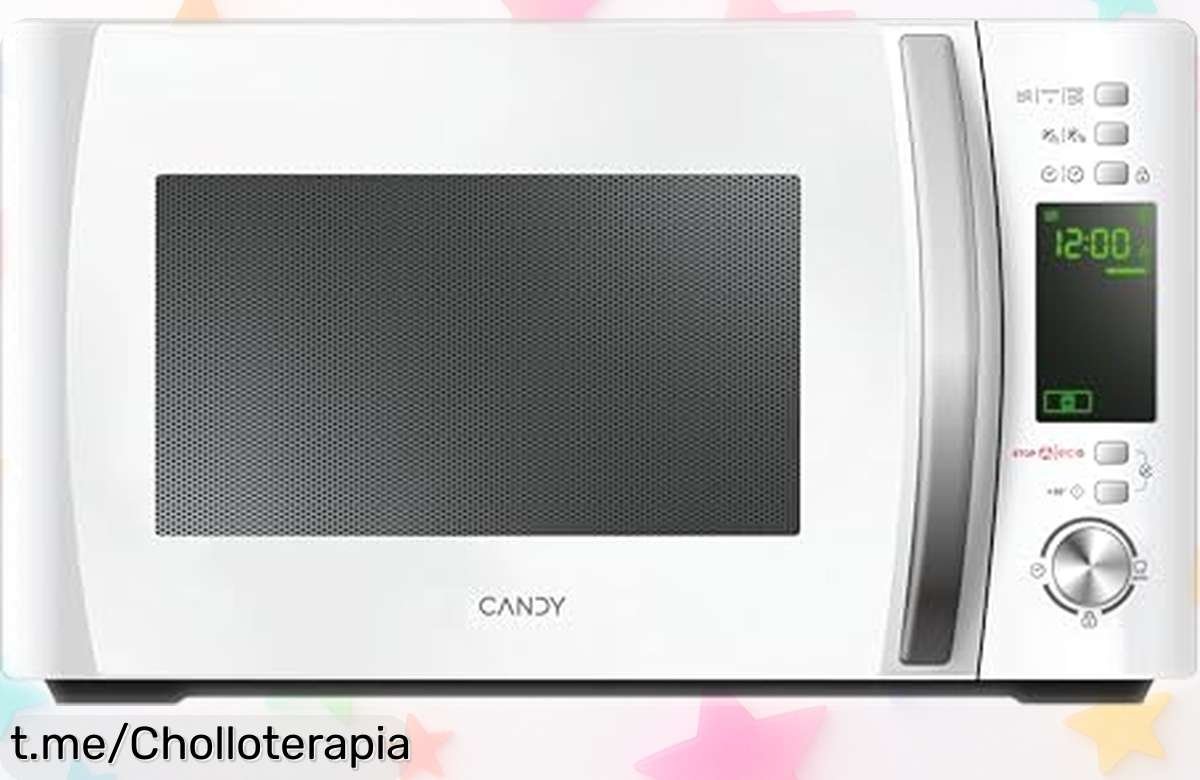 Microondas con grill Candy XRange CMXG20DW: un ofertón increíble para cocinar sin líos y disfrutar de más tiempo, ¡hazte con él antes que se agote!