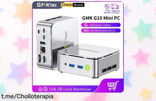 Mini PC GMKtec G10 con Ryzen 5: potencia para tres pantallas 4K y LAN de alta velocidad a un precio de locura. ¡Hazte ya con tu centro multimedia antes que se acabe!
