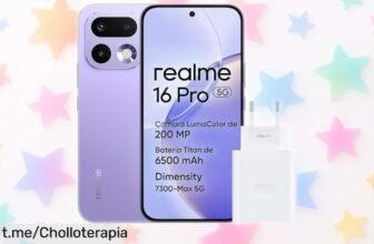 Móvil realme 16 Pro 5G: Pantalla AMOLED de locura, cámara bestial y batería gigante a un precio nunca visto. ¡Márcate el capricho y aprovecha este ofertón antes que se esfume!