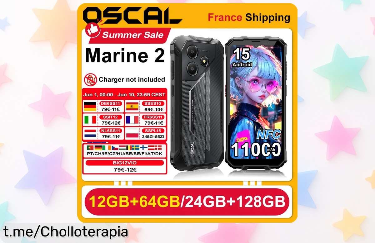 Móvil resistente OSCAL Marine 2 con batería eterna y cámara increíble a un precio de escándalo, ¡no dejes pasar esta oferta única que te hará sonreír!