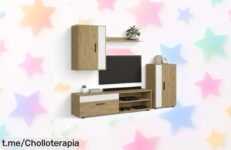 Mueble modular de salón Duehome modelo Lunet 190 con diseño moderno y resistente a un precio espectacular, ¡aprovecha este tremendo chollo para renovar tu sala ya!