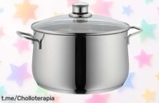Olla baja WMF Diadem Plus de 6.5 litros: la mejor aliada en tu cocina para cocinar a fuego lento, ¡aprovéchate de este ofertón y disfruta sin quemaduras!