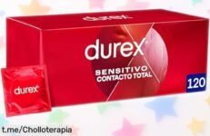 Pack de 120 condones Durex Sensitivo Contacto Total, precio loco para sentir todo con comodidad y placer; ¡no te lo pierdas, disfruta cada momento ya!