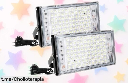 Pack de 2 focos LED Fynokst Assen de 100W con un chollazo que ilumina todo, resiste cualquier clima y transformará tu garaje o jardín en el lugar perfecto. ¡No te lo pierdas!