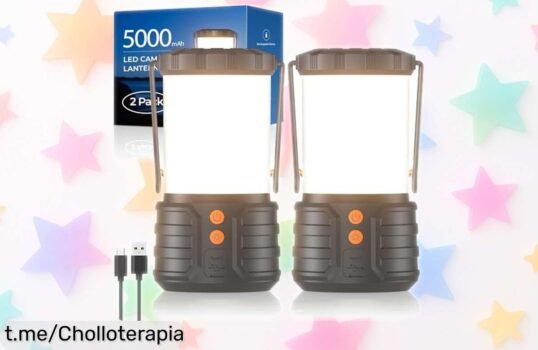 Pack de 2 linternas PopoIron a precio loco: recarga tu móvil, luz para todo y resistencia al agua. ¡Llévalas hoy mismo y nunca más te quedes en la oscuridad!