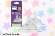 Pack de 2 tetinas Philips Avent Natural Response a un precio increíble que tu bebé merece: ¡evita gases y goteras mientras disfruta la leche como debe ser!