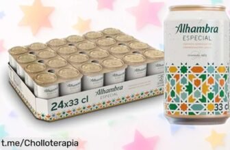 Pack de 24 latas de Alhambra Especial, la cerveza suave y refrescante que necesitas en tu nevera a un precio loco que no querrás dejar pasar. ¡Hazte con él ya!