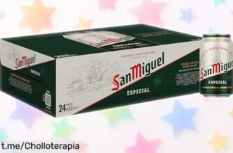 Pack de 24 latas de San Miguel Especial con un sabor único a precio regalado, ¡no te quedes sin disfrutar esta experiencia refrescante y premium!