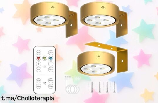 Pack de 3 lámparas Anmossi sin cables con mando a distancia y carga rápida: ilumina tu hogar al mejor precio. ¡No esperes más para cambiar el ambiente!