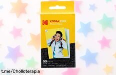 Pack de 50 hojas de papel fotográfico Kodak para instantáneas, colores vibrantes y calidad superior a un precio que no vas a creer. ¡Captura tu vida antes que se agoten!