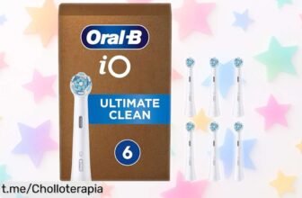 Pack de 6 cabezales para cepillo eléctrico OralB iO Ultimate Clean, rebajado a un precio loco que te hará sonreír con unos dientes impecables. ¡No dejar pasar esta oferta!