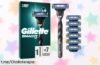 Pack de 7 recambios para maquinilla Gillette Mach3 con maquinilla gratis, ¡afílate fácil y suave a precio loco! No te lo pierdas, cuida tu estilo sin complica.