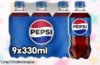 Pack de 9 latas de Pepsi para compartir en cualquier momento, con un precio loco que no puedes dejar escapar y disfrutar fresquita rodeado de amigos.