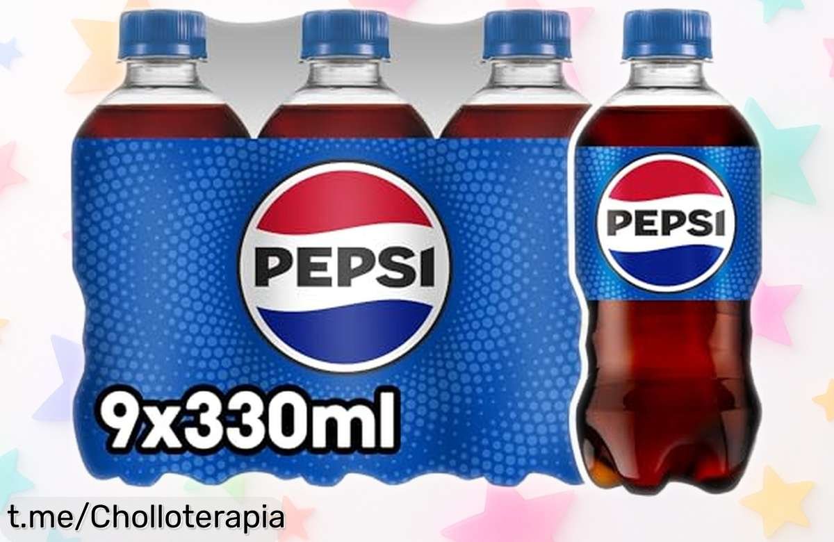 Pack de 9 latas de Pepsi para compartir en cualquier momento, con un precio loco que no puedes dejar escapar y disfrutar fresquita rodeado de amigos.