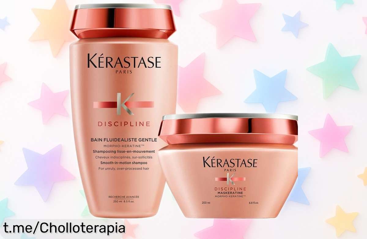 Pack de champú y mascarilla Kérastase Discipline a precio loco para domar tu pelo rebelde, ¡no dejes pasar esta oportunidad única para lucir un cabello suave y hermoso!