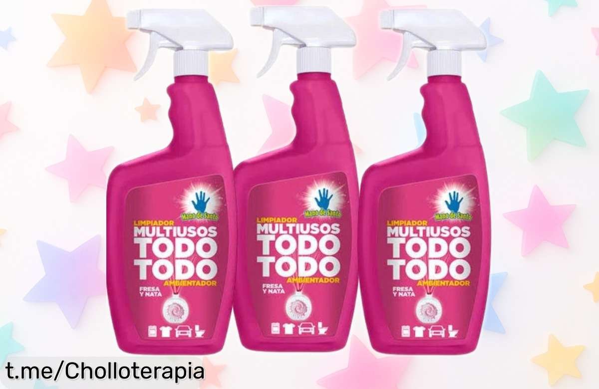 Pack de limpiadores multiusos Santo Hand con aroma a crema de fresa, limpieza total por un precio rebajado que no podrás dejar pasar y hará tu hogar oler increíblemente bien.